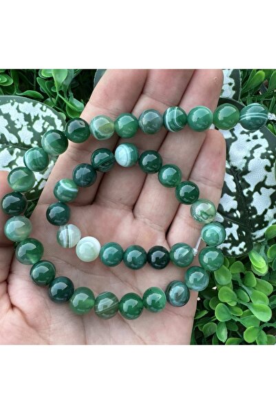 TAŞ UZMANI حجر العقيق الأخضر الكروي 10 ملم