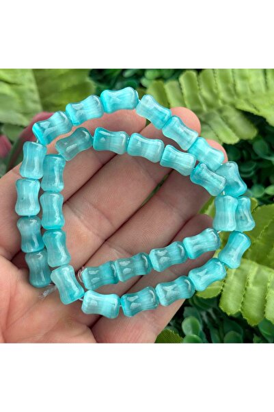 TAŞ UZMANI حجر السيلينيت الفيروزي الأسطواني المائل 8x13 مم