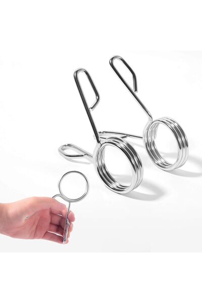 Vannana 2 Inch Olympic Barbell Spring Clips – 2 Pcs Locking Collars for Weigh...