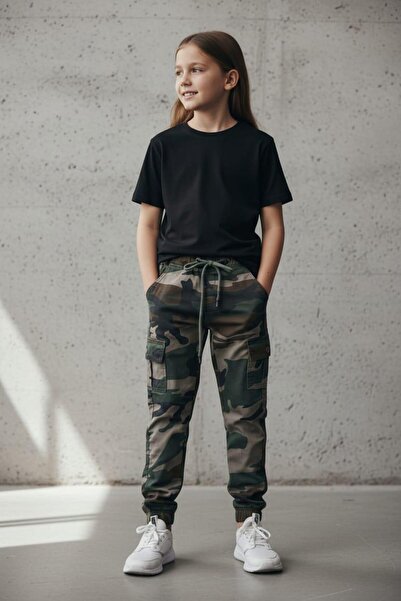 BLACK STEEL GARSON BOY KIZ KAMUFLAJ PANTOLON