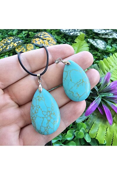 TAŞ UZMANI قطرة قلادة حجر الفيروز