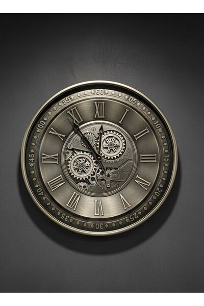 Elips Hediyelik Çarklı Duvar Saati 60 cm