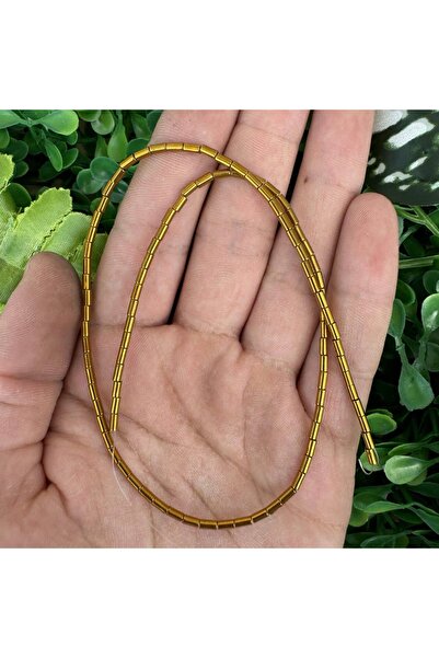 TAŞ UZMANI حجر الهيماتيت الذهبي الأسطواني 2×4 مم