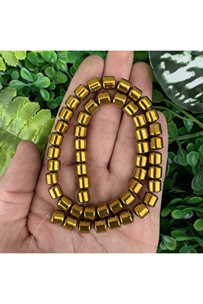 TAŞ UZMANI حجر الهيماتيت الذهبي الأسطواني 8×8 مم