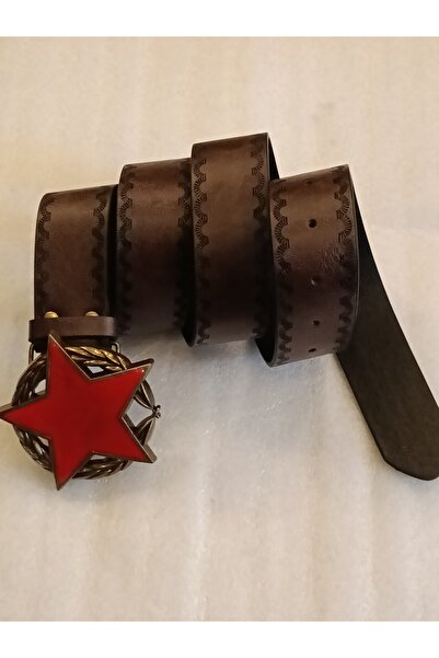 Butik Tülin Unisex Authentic Faux Leather Coffee Antique Printed Bronze Wreat...