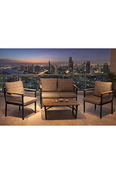 ERİK ATELİER Çay seti ve balkon oturma takımı LÜX 2+1+1+MASA