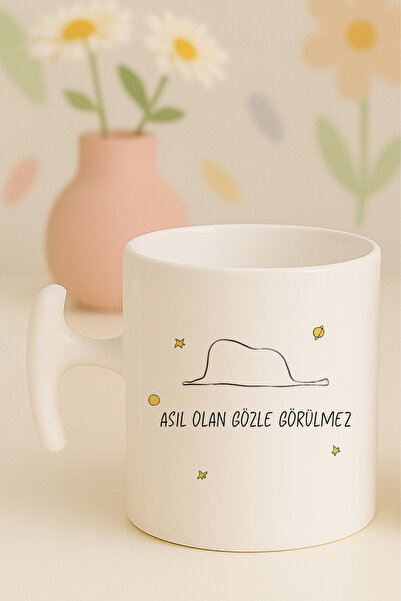 Witchy Co Küçük Prens, Asıl Olan Gözle Görülmez Yazılı Kupa Bardak Hediyelik