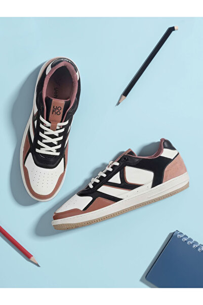 YOHO By Styli Men Suede Look Panel Fashion Sneakers