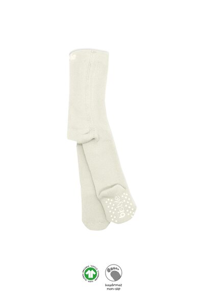 Bistyle Organic Cotton Baby Socks Towel Pantyhose for Girls and Boys (Ecru)