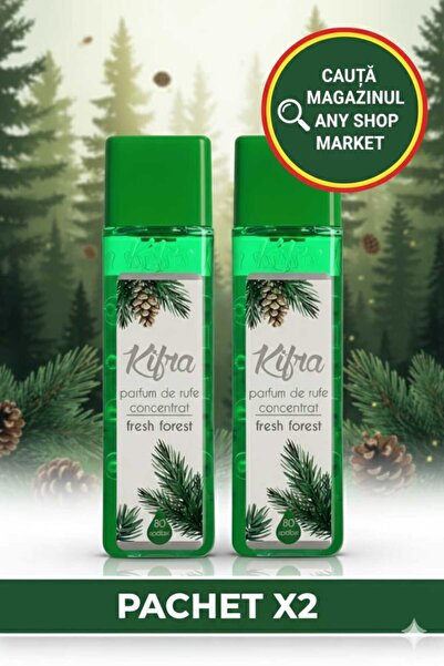 kifra Πακέτο X2 Συμπυκνωμένο άρωμα πλυντηρίου, Fresh Forest, 80 πλύσεις, 200 ml
