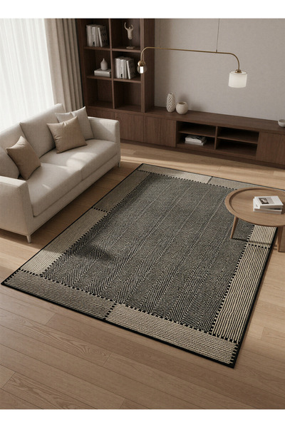 Rose'n Home Arte VN018-1 Modern Balıksırtı Desenli Dekoratif Şönil Halı Salon...