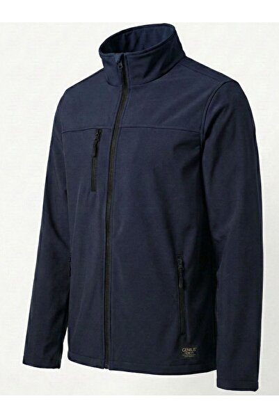 GENIUS STORE Men's Sports Coat with Fleece Inside Windproof Softshell Waterpr...