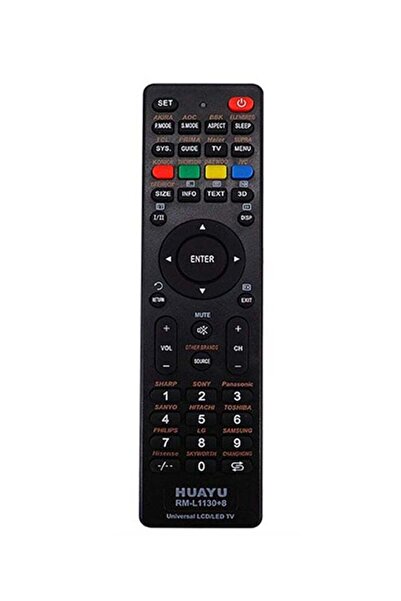 HUAYU Universal Remote Control For All LCD/LED TV Black