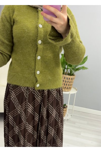 STİLSEN Stone Button Detail Knitwear Cardigan