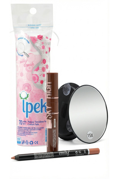 Femmelogy 15x Büyüteçli Vantuzlu Ayna Kahverengi Maskara Nude Kalem Ve Pamuk ...