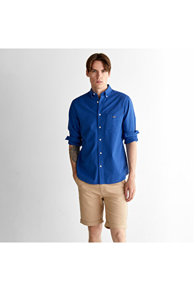 Gant Erkek Lacivert Regular Fit Klasik Yaka Gömlek