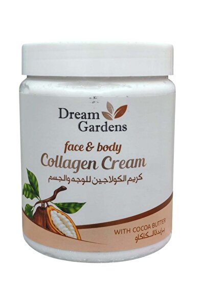 DREAM GARDENS كريم الكولاجين للوجه والجسم مع زبدة الكاكاو 1000 مل