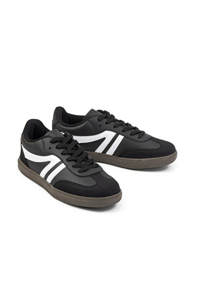 E SPORT Black and White Orthopedic Daily Women's Senaker Shoes