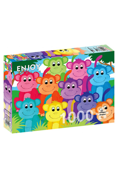 Enjoy Puzzle Puzzle 1000 piese Enjoy – Rainbow Monkeys