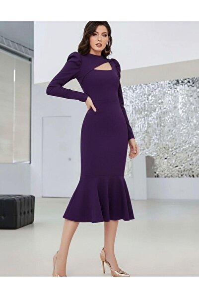 Modafeminen Μακρυμάνικο φόρεμα με σχέδιο ψαριού 581884 ΜΩΒ