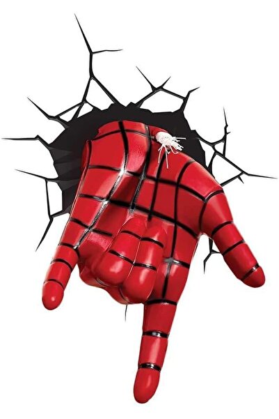 Marvel ديكور حائط ثلاثي الأبعاد على شكل يد سبايدرمان بتأثيرات ضوئية