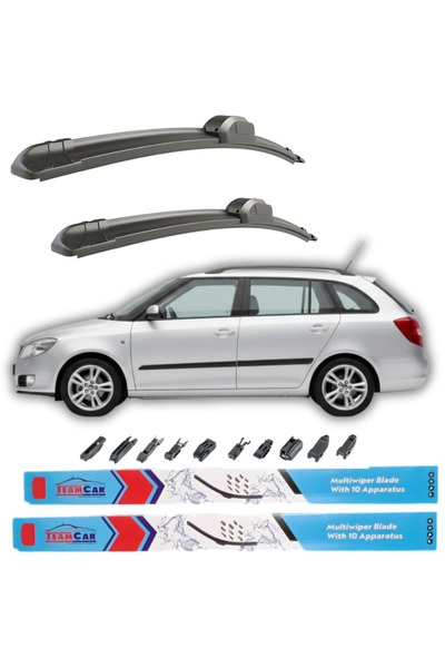 TEAMCAR Υαλοκαθαριστήρες Skoda Fabia II Combi (2007-2014) Εμπρός σετ