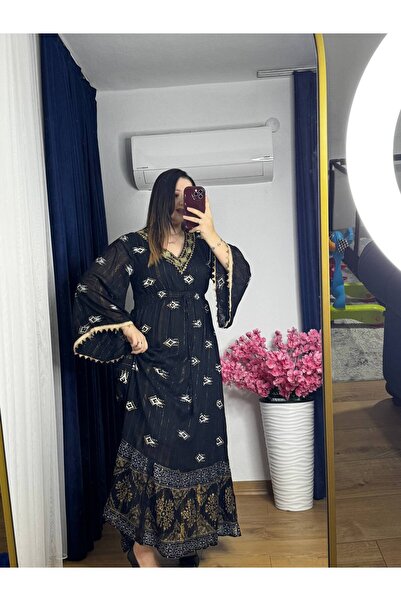 YNSGİYİM YNS İthal, Bohem ,otantik, Etnik, Düğün, Uzun, V Yaka Yazlık, Işleme...