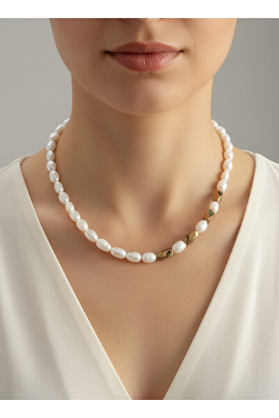 elinasaccessories Pearl Bronze Hematite Natural Stone Handmade Baroque Women'...