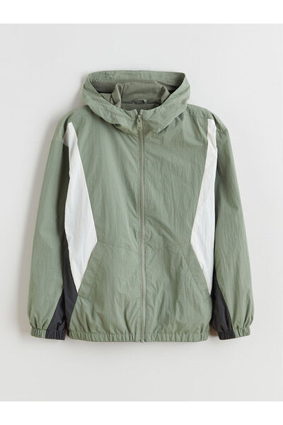 LC Waikiki Palton pentru băiat kaki cu glugă