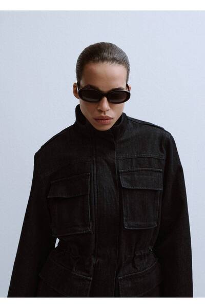 MANGO Woman Oversize cepli denim parka