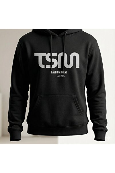 ALEYZA MODA Φούτερ με κουκούλα και τσέπες με σχέδιο λογότυπου TSM