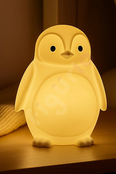 figurio Işıklı Penguen Figürü / Masaüstü Dekor / Dekoratif Gece Lambası