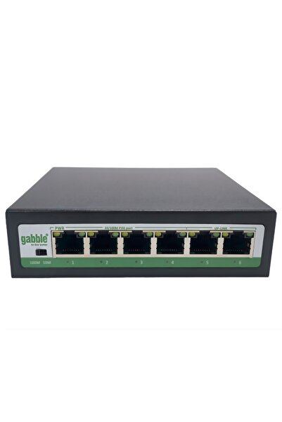 GABBLE محول شبكة GAB-P42MM بأربعة منافذ PoE بسرعة 10/100 ميجابت في الثانية + ...