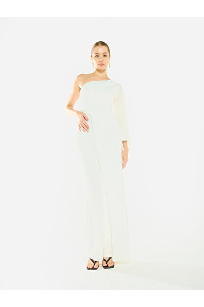 House of Moda By Styli Women Crystal Trim One Shoulder Jumpsuit