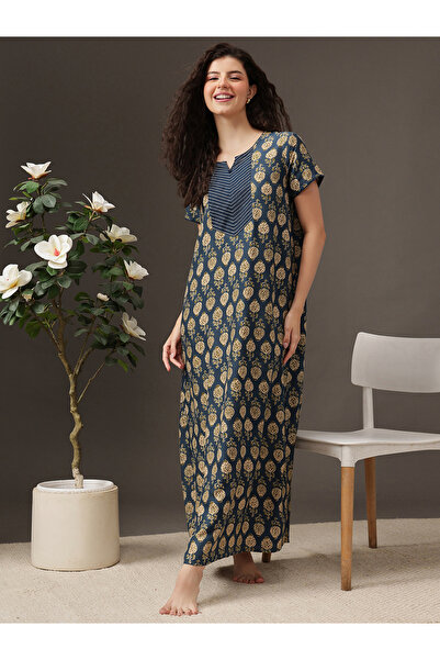 Clovia By Styli Women Floral Print Short Sleeve Nightdress