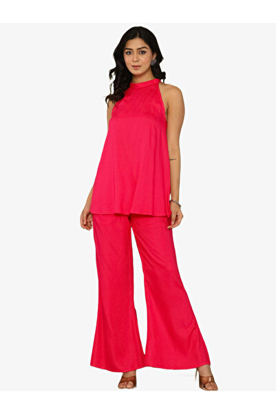 KASYA By Styli Women Pink Sleeveless Tunic and Pants Co-Ords