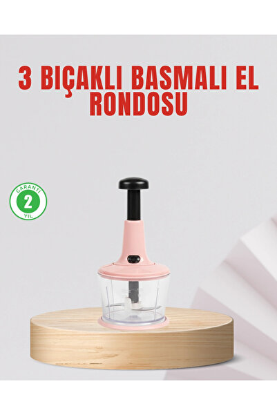 Najmaddin Manual Kitchen Rondosu with Sharp Blade and Large Bowl