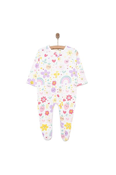 ebebek Hello Baby HelloBaby HelloBaby Kız Bebek Patikli Tulum Çiçek Baskılı F...