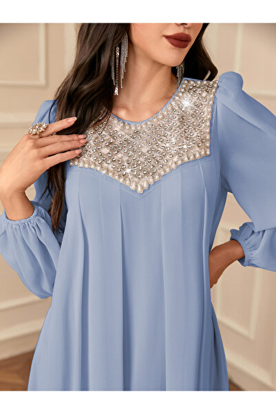 Take Two By Styli Women Embellished Balloon Sleeve Maxi Dress