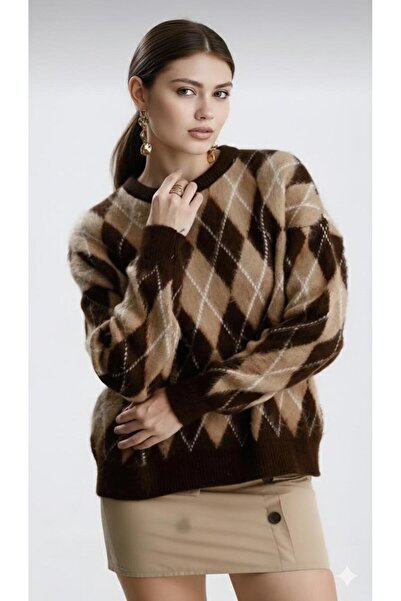 miyoshi BİSİKLET YAKA BAKLAVA DESEN TRIKO KAZAK