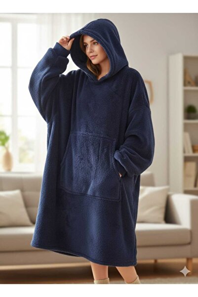 SUERTO Wellsoft Kapşonlu Giyilebilir Tv Battaniyesi Unisex Oversize Panço LAC...