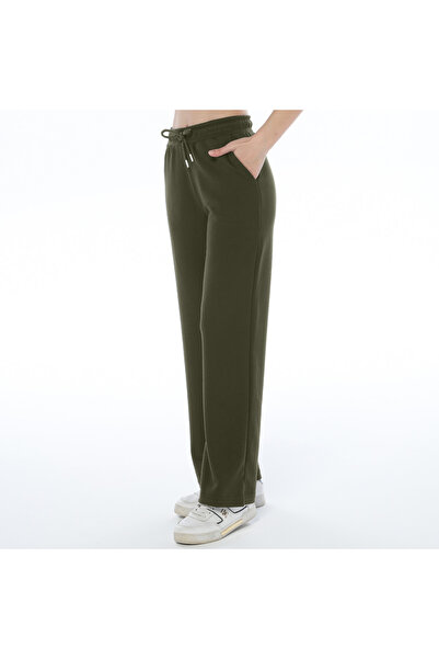 ASN concept Women's Schuba Fabric Wide Leg Green Color Sweatpants (with Plus ...