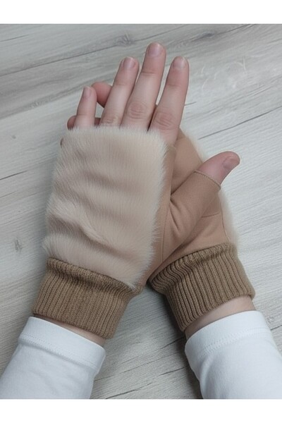 Özyıldırım Çarşı Pazar Γυναικεία γάντια+Λούτρινα+Ευέλικτα+Τεχνητό κασμίρ+Κομψ...