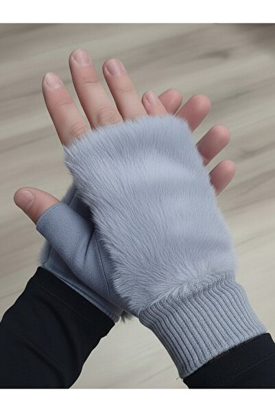 Özyıldırım Çarşı Pazar Women's Gloves+Plush+Flexible+Artificial Cashmere+Fing...
