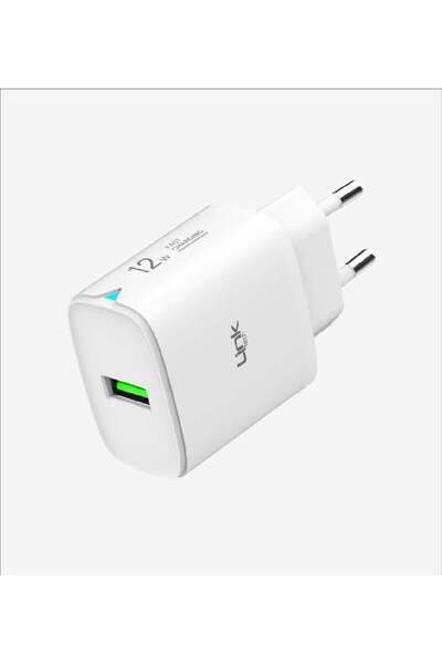 Linktech C302 Strong 12W Lightning Kablolu Hızlı Şarj Adaptörü Beyaz