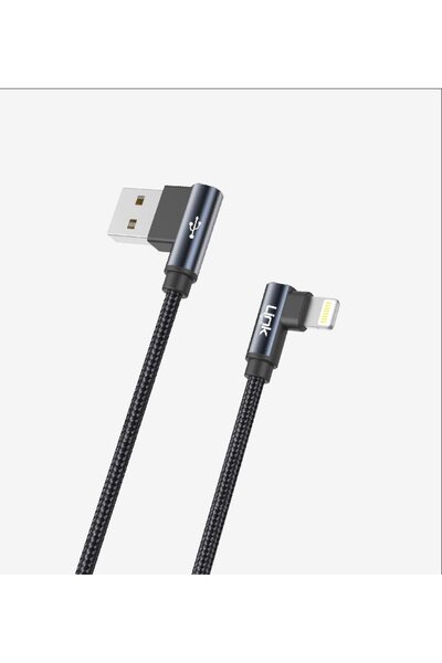 Linktech K592 Örgülü Dirsekli Metal Başlı 150cm USB - Micro 3A Şarj Kablosu L...