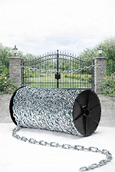 Vi Caro 4 mm kalınlık, Galvaniz Zincir 5 Metre | Paslanmaz Sanayi Zinciri | B...