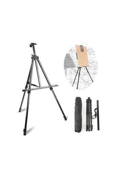 FeyzaDesign Dayanıklı ve Hafif Metal Tripod Şövale, Kolay Kurulum ve Taşımaya...