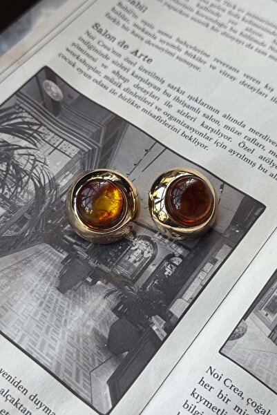 AMORE.İST STORE Düğme Plak Renkli Küpe