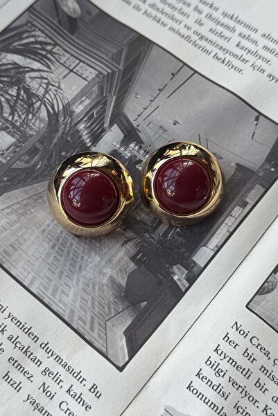 AMORE.İST STORE Düğme Plak Renkli Küpe